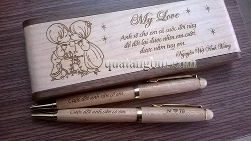bút gỗ quà tặng